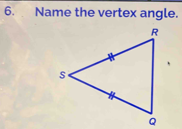 Name the vertex angle.