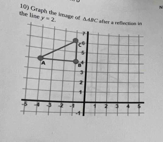 the line y=2.
10) Graph the image of