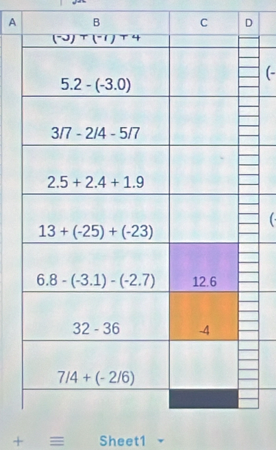 A
B
C D
(-
+ ₹≡ Sheet1