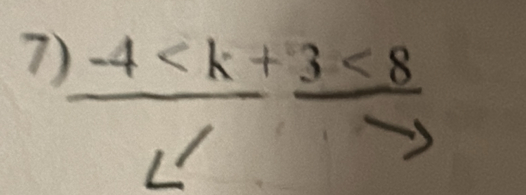 frac -4 <8k+3<8  □ /□  