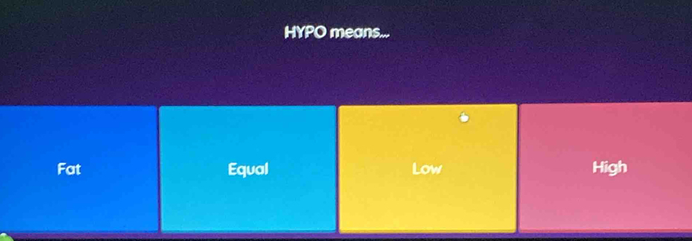 HYPO means...