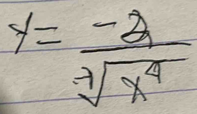 y= (-2)/sqrt[3](x^4) 