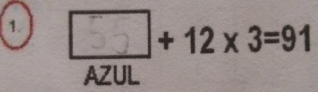 AzuL + 12 × 3=91