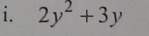 2y^2+3y