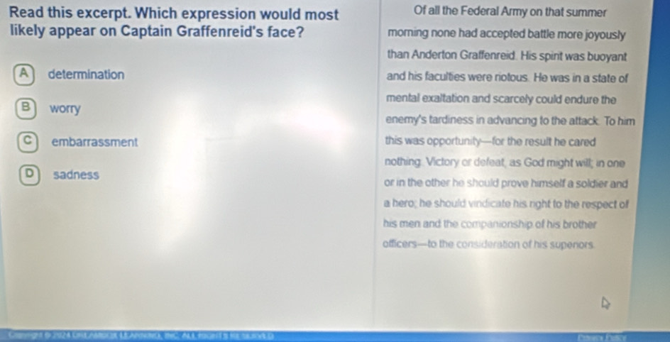 Solved: Read this excerpt. Which expression would most Of all the ...