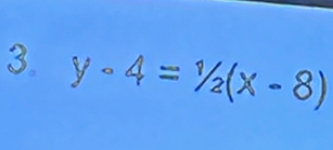 y-4=1/2(x-8)