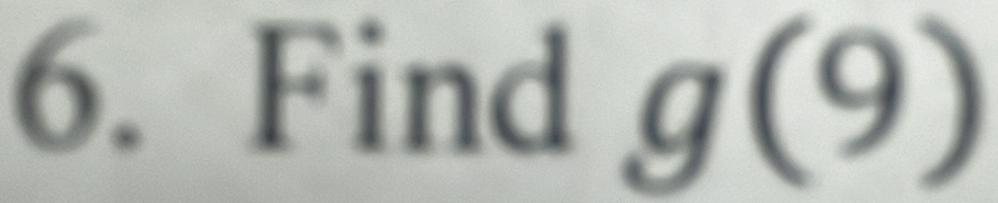 Find g(9)