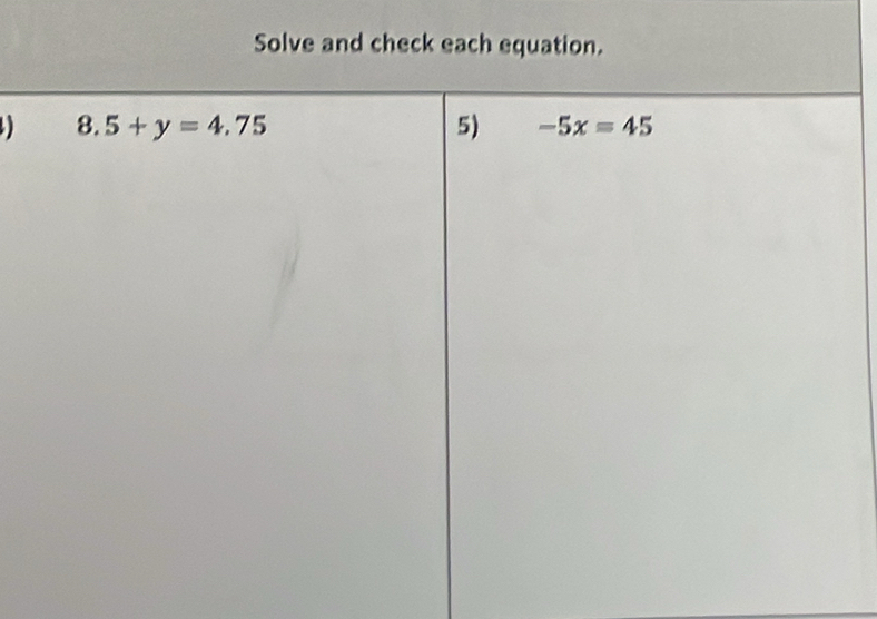 Solve and check each equation.