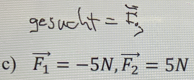 vector F_1=-5N, vector F_2=5N