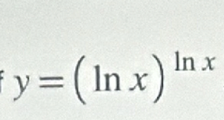 y=(ln x)^ln x