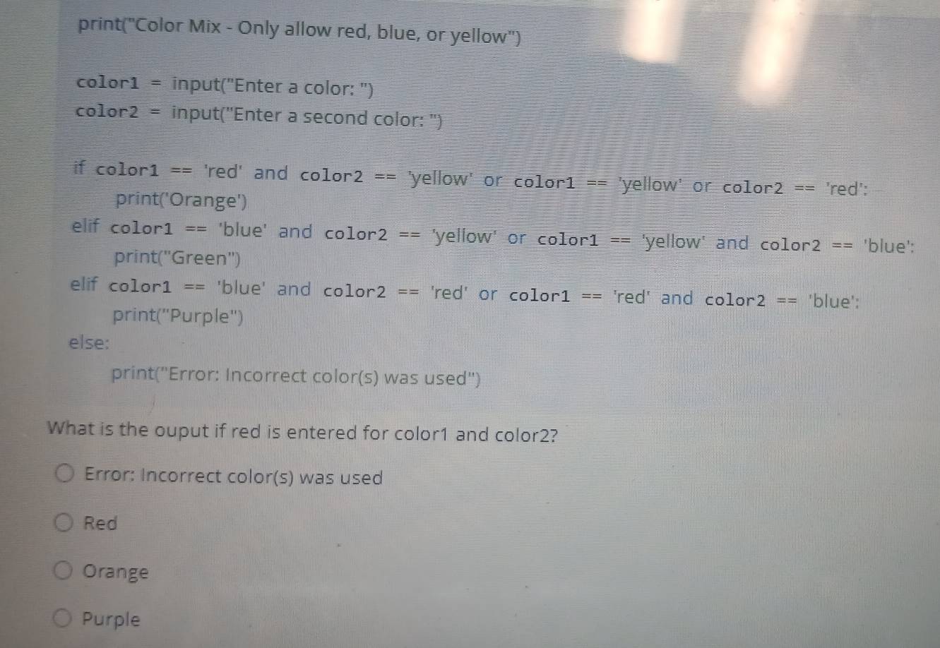 Solved: print(