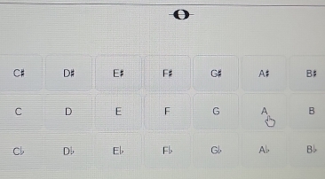 C# D# E# F# G# A# B
C D E F G A B
Cl Db El Fb Gl Ab Bb
