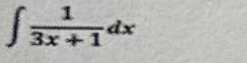 ∈t  1/3x+1 dx