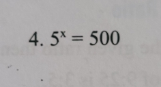 5^x=500