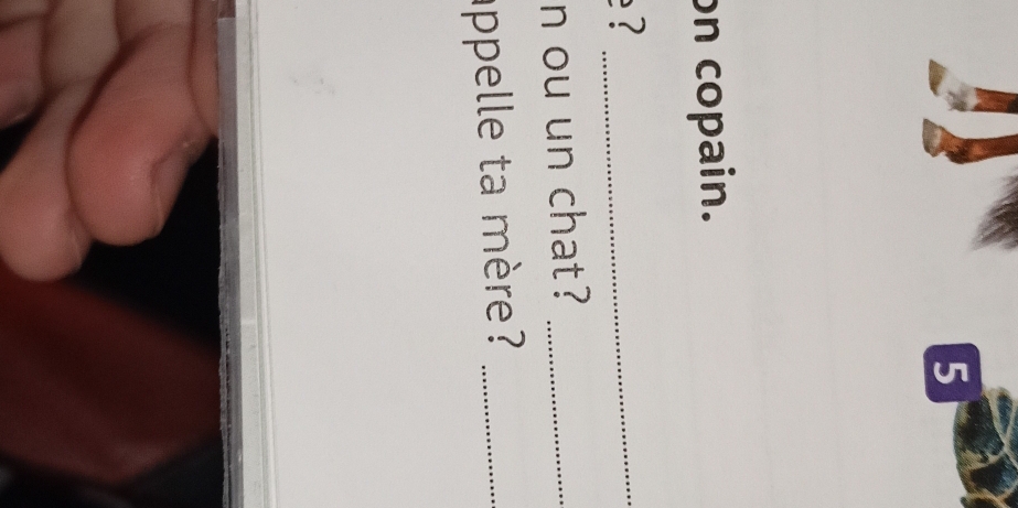 on copain. 
?_ 
n ou un chat?_ 
appelle ta mère?_