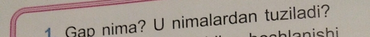 Gap nima? U nimalardan tuziladi? 
anishi