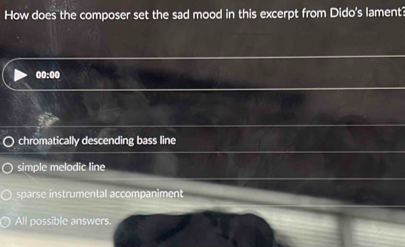 Solved: How does the composer set the sad mood in this excerpt from ...