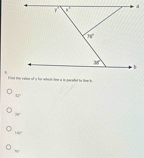 52°
38°
142°
76°