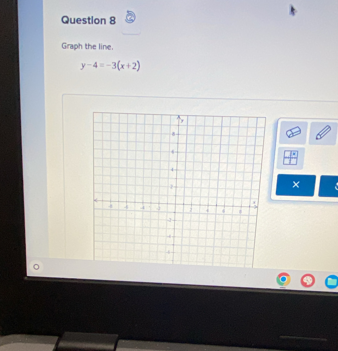 Graph the line.
y-4=-3(x+2)