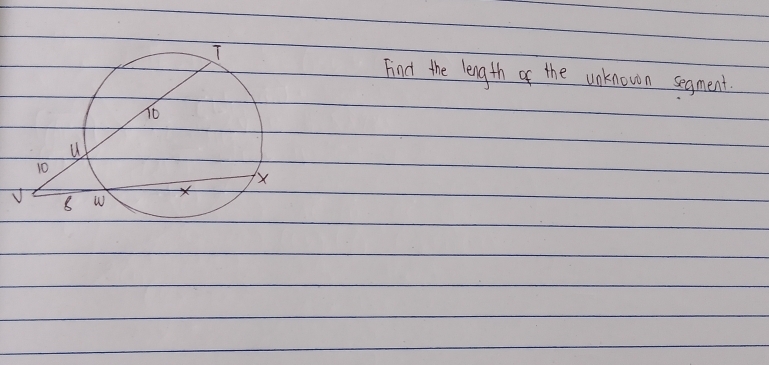 Find the length of the unknown segment.