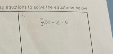 ep equations to solve the equations below.