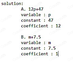 Solved: For the following problems identify the variable, constant, and ...