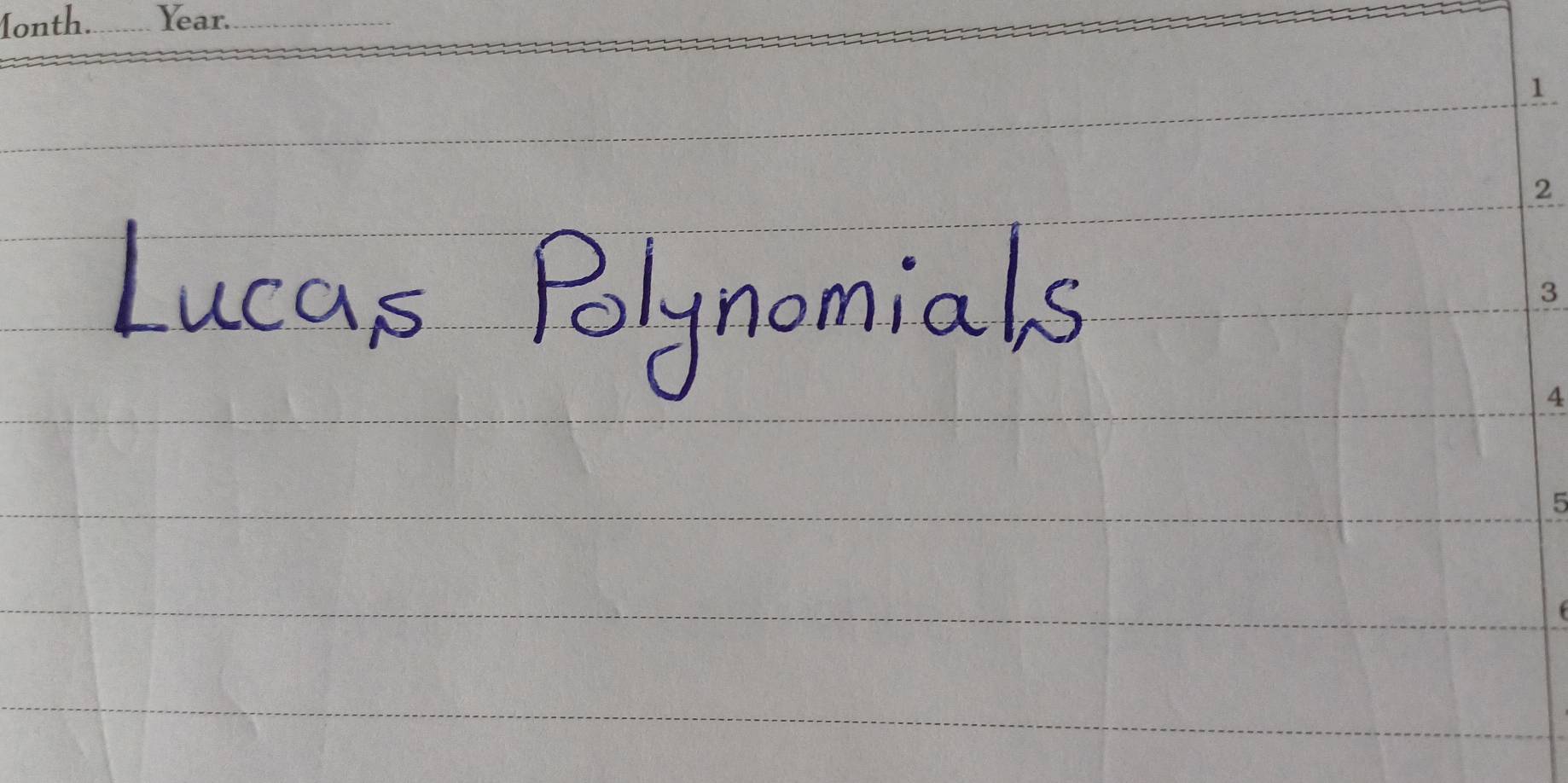 Lucas Polynomials