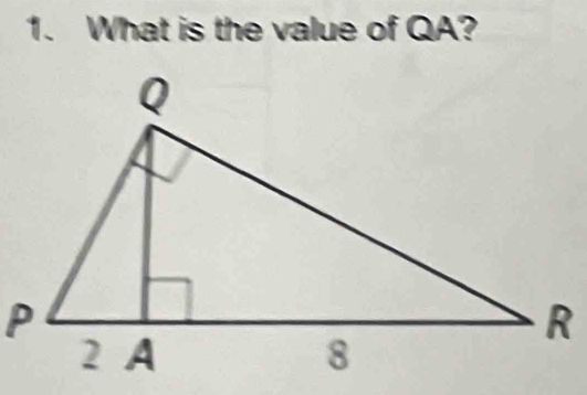 What is the value of QA?