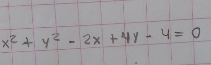 x^2+y^2-2x+4y-4=0