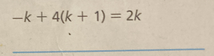 -k+4(k+1)=2k