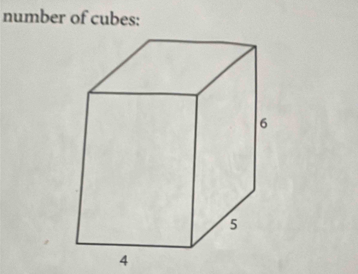 number of cubes: