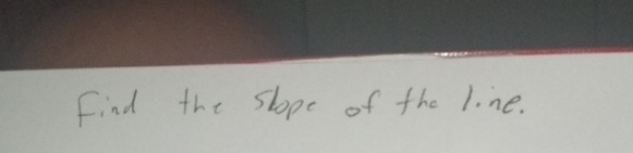 find the slope of the l. ne.