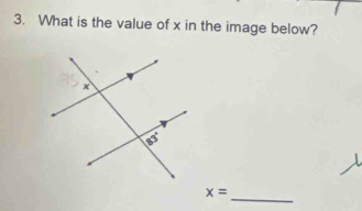 What is the value of x in the image below?
_
x=