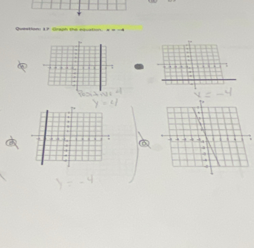 Graph the equation. x=-4
, 
N 
A 
w 4; 
,