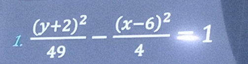 frac (y+2)^249-frac (x-6)^24=1