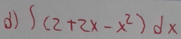 ∈t (2+2x-x^2)dx