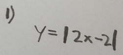 y=|2x-2|