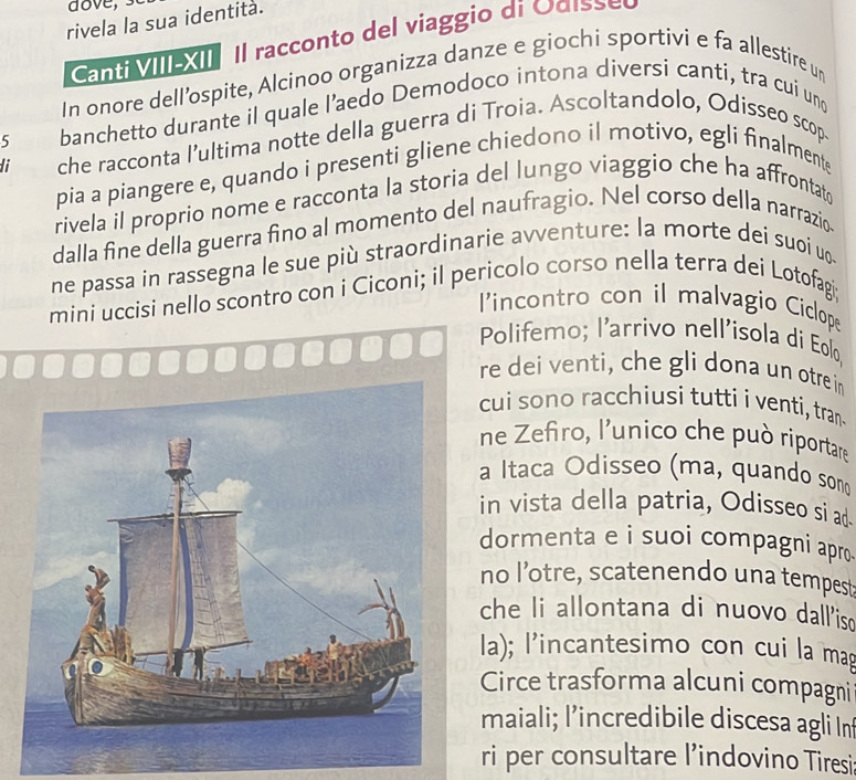 Risolto:dove, rivela la sua identita. Canti VIII- XII Il racconto del ...
