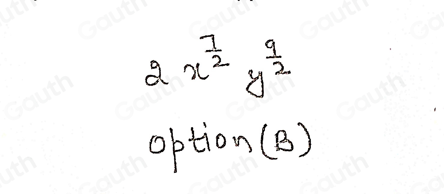 2x^(frac 7)2y^(frac 9)2
option(B)