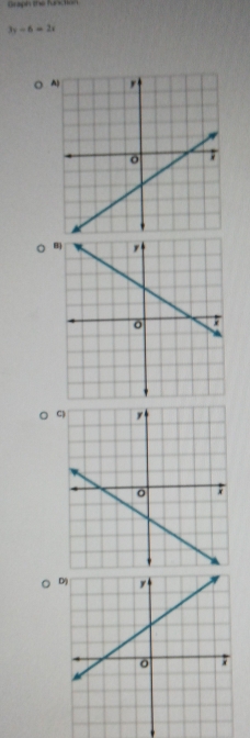 rph the tn
3x-6=2x
B 
C