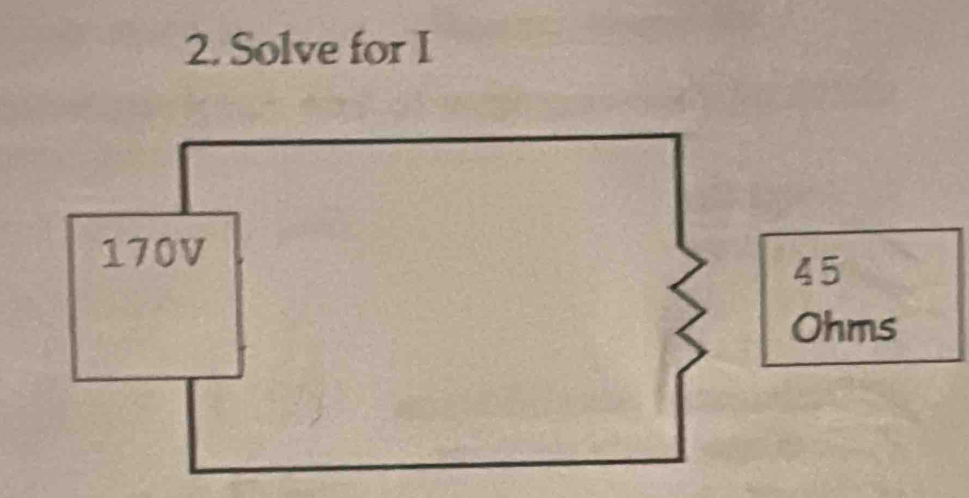 Solve for I