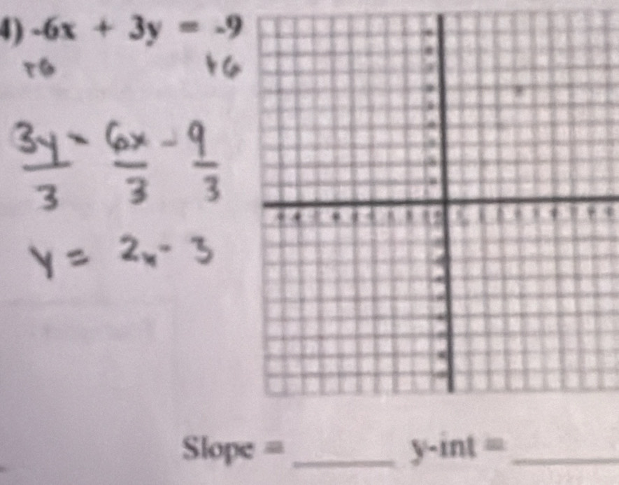 -6x+3y=-9
_ Slope=
_ y-int=