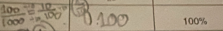  100/1000 =frac 10100^(-10) 100
100%