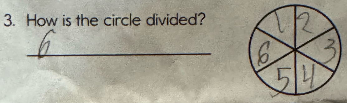 How is the circle divided? 
_