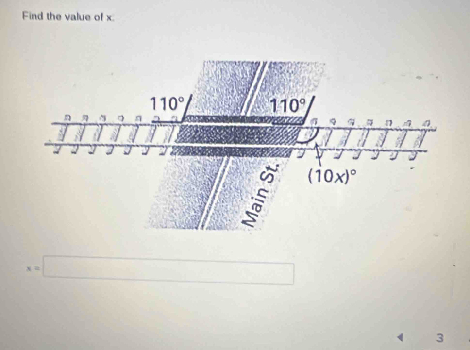 Find the value of x.
x=□ < 3