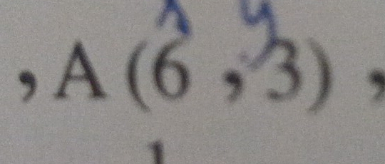 A(6,3),