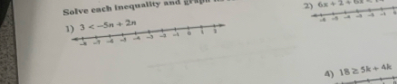 Solve each inequality and gan 
.
4) 18≥ 5k+4k