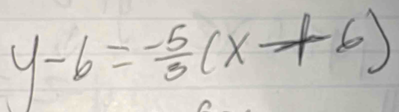 y-6= (-5)/3 (x+6)