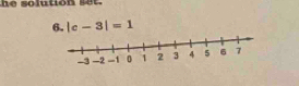 he solution let . 
6. |c-3|=1