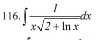 ∈t  1/xsqrt(2+ln x) dx